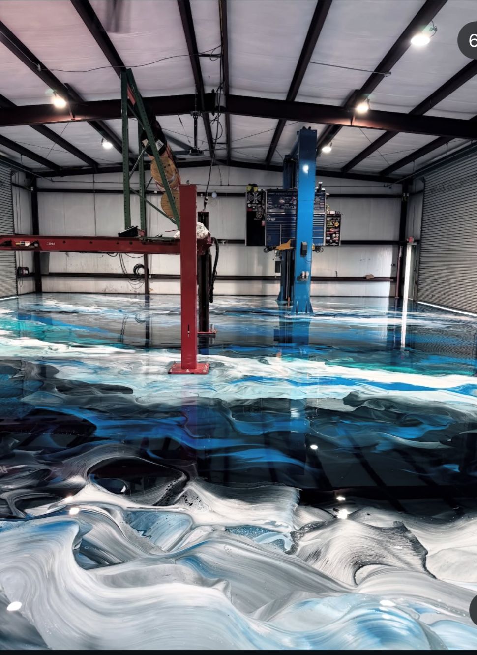 Cobalt Wave epoxy vloer